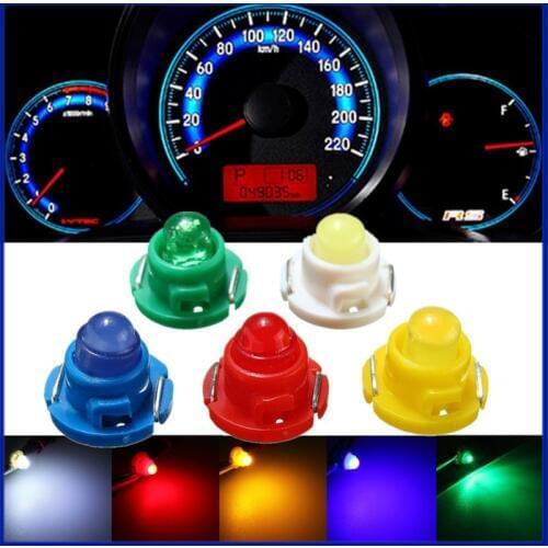 YSY 1000PCS T4.7 COB 1 SMD 12V Dashboard Winding Light Bulbs Warning Indicator Light Instrument Light White Red Blue Green 12V