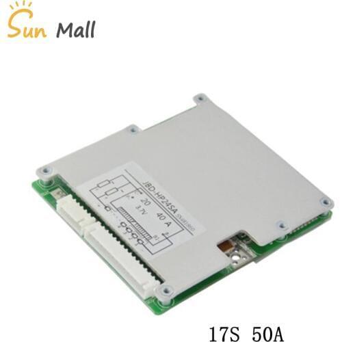 New arrival 17S 60V Lithium battery protection board 50A high current board Balanced light Same port BMS Power Battery