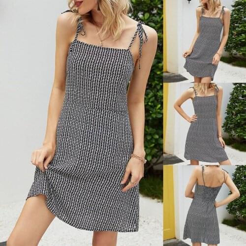 Womens Lace-Up Wrap Printed Slim Dress Black