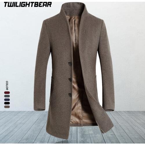 Winter Mens Wool Coat 5XL 6XL Male Overcoat High Quality thinken Business Casual Woollen Pea Coats Men Brand Clothing SA1681