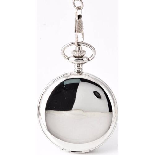 0 Pocket Watch Gold Gear Retro Large Pocket Watch Silver Mechanical Two-faced Manufacturers direct sale