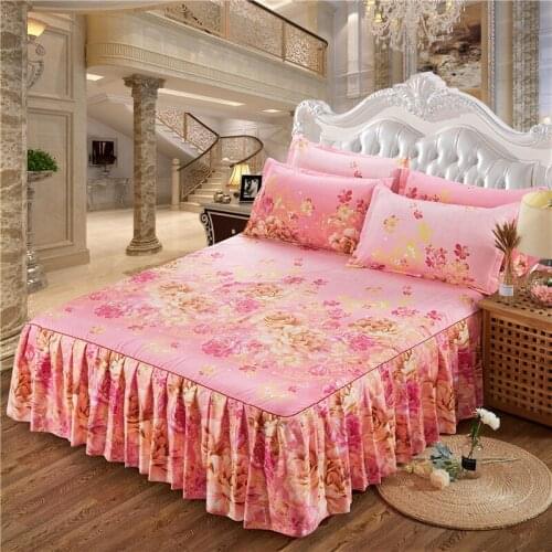 1PC 100% Thick Bed skirt Bedding matress dustproof cover 1.5M 1.8M simmons case protective cover home decor bedspreads queen