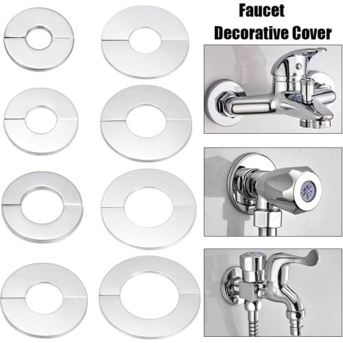 1PC Useful Water ​Pipe Stainless Steel Decorative Wall Cover Self-Adhesive Shower Faucet Cover Shower Kitchen Faucet Accessories