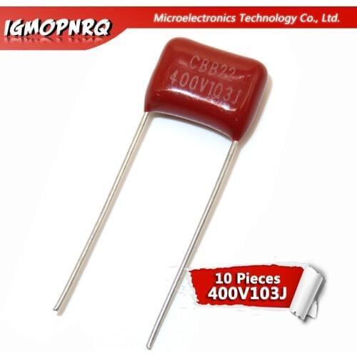 10PCS 400V103J 0.01UF 10NF 103 400V Pitch 10MM igmopnrq CBB Polypropylene film capacitor new