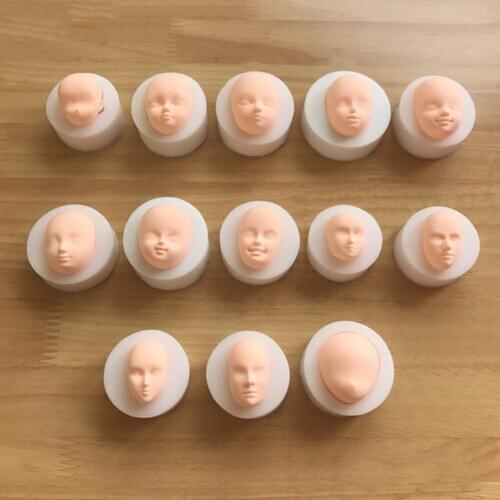 3D Face Clay Fondant Silicone Mold Cake Chocolate Candy Baking Decorating Tool Bakeware Bake Kitchen Accessories