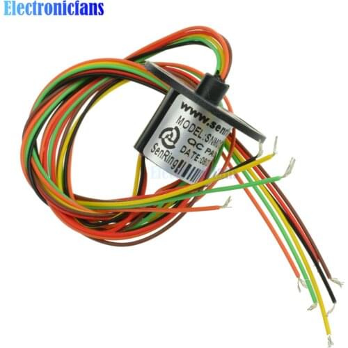 AC 240V 6-Way Conductive Slip Ring 300Rpm 2A for Monitor Robotic 12.5mm Engineering Plastics 1000 Nsulation Resistance