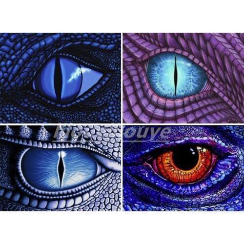 5D DIY diamond painting Blue Dragon Eyes home decorative embroidery kits needlework Cross Stitch rhinestones mosaic gift FG1924