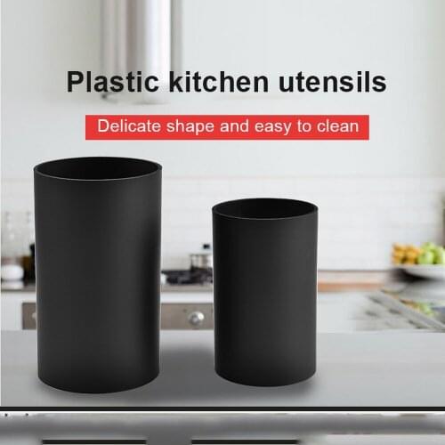 Black Kitchen Storage Tube PP Chopsticks Spoon Cutlery Organizer Shelf Drain Holder Kitchen Storage Rack Kitchen Storage Tools