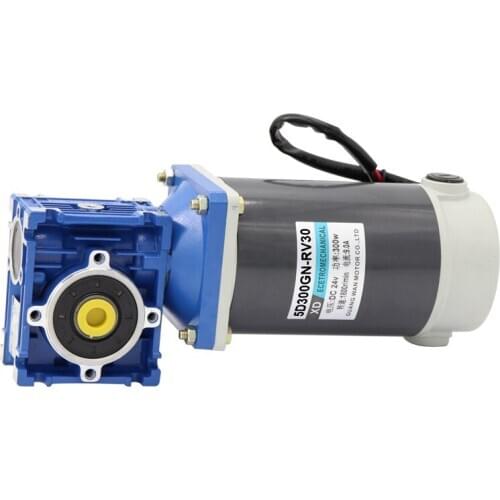DC Worm Wheel Self-locking Motor Retarding Device 24V High Torque Speed Control 300W High Power Rv30 Motor Gear Motor Brush IE 2