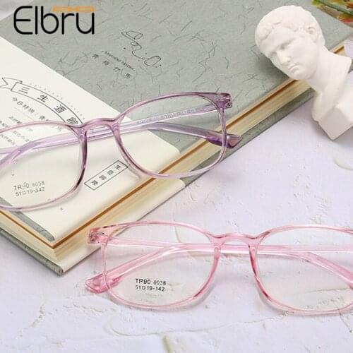 Elbru Ultralight TR90 Myopic Glasses New Fashion HD Nearsighted Eyeglasses Vintage Men Women Reading Glasses Diopters -1.0 -3.5