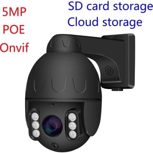 4K Ultra HD 5X Zoom POE Power IP PTZ Cameras 8MP P2P Outdoor Indoor IR Vision Surveillance Cameras Two Way Talking 4K Camera