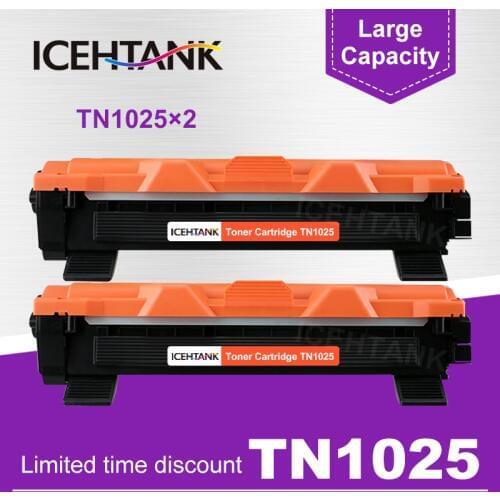 ICEHTANK 2 PCS TN1025 toner cartridge compatible for Brother TN1030 TN1050 TN1060 TN1070 HL-1110 1210 MFC-1810 DCP-1510 1610W