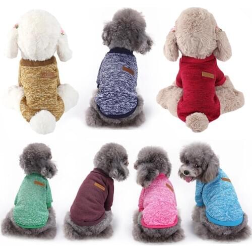 Classic Warm Dog Clothes Puppy Pet Cat Clothes Sweater Jacket Coat Winter Fashion Soft For Small Dogs