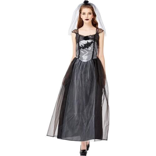 Halloween Ghost Bride Costume Devil Witch Vampire Disguised Hell God Of Death Bride Uniform