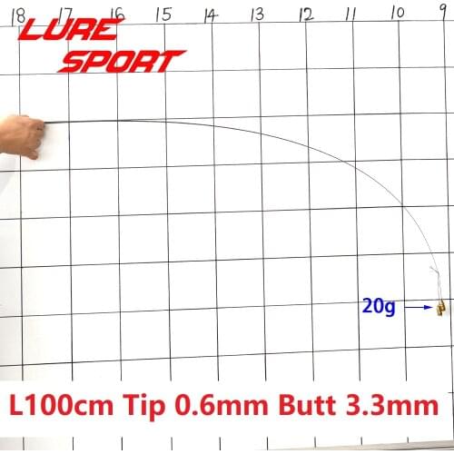 LureSport 2pcs 117cm Solid carbon rod blank no paint Rod building components Fishing Pole Repair DIY Accessories