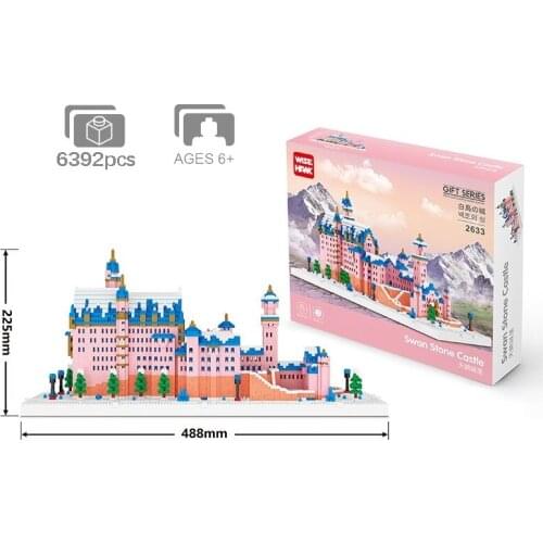 Mini Blocks Architecture World Landmark Building Bricks Swan Stone Castle Kids Toys for Children Gifts Girl Present