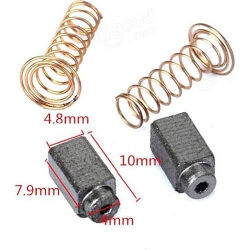 2pcs Mini Carbon Brush Spare Parts Electric Grinder Replacement For Rotary Electric Motor Tool 4.8x4.8x10mm