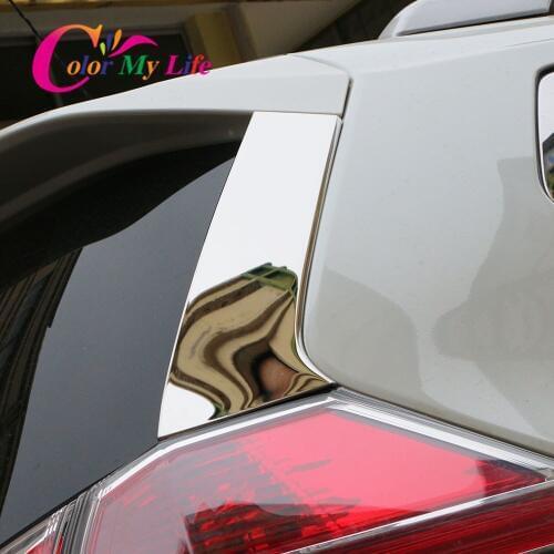 2Pcs/Set Car Rear Window Side Wing Cover Trim Sticker for Nissan X-Trail Xtrail T32 2013 - 2017 Auto Exterior Accessories