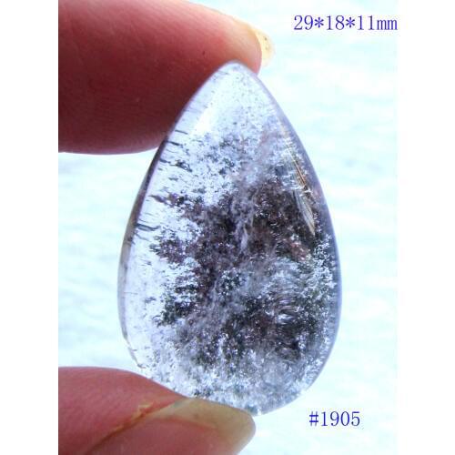Natural Green Phantom Quartz Crystal Teardrop Shape Suitable for Pendants Women Man Jewelry Accessories Weddings Parties Gift
