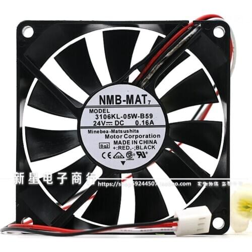 New 3106KL-05W-B59 8015 8CM 24V 0.16A three-wire industrial control inverter fan