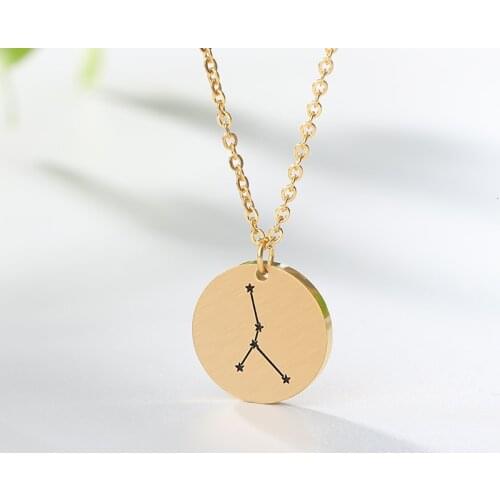 Charms Twelve Constellations Necklace Leo Aries Taurus Gemini Cancer Virgo Libra Scorpio Sagittarius Capricorn Aquarius Pisces