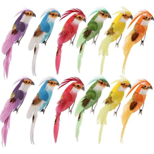 Fake Bird Creative Feather Lawn Figurine Mini Sparrow Environmentally Friendly Artificial DIY Craft Handmade Simulation Parrot