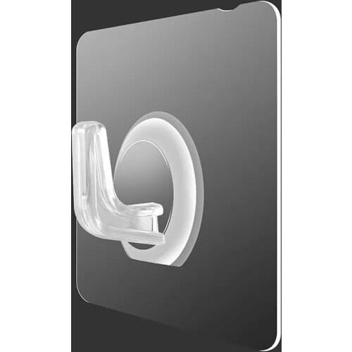 Transparent Wall Hook 20pcs Strong Self Adhesive Door Wall Hangers Hooks Suction Heavy Load Rack Cup Sucker for Kitchen Bathroom