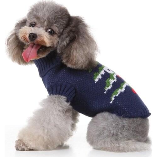 Pet Christmas Accessories Warm Sweater Christmas Tree Reindeer Small And Medium Dog Knitting Outfits For Autumn And Winter