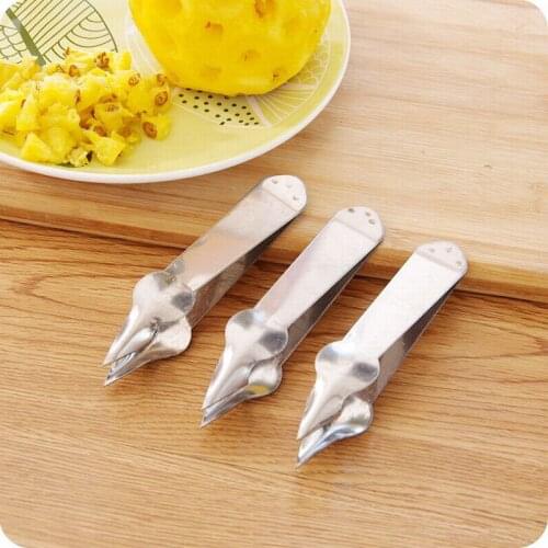 Stainless Steel Pineapple Eye Peeler Cutter For Fruit Seed Remover Clip Tweezers For Home Kitchen Gadgets And Accessories Tools