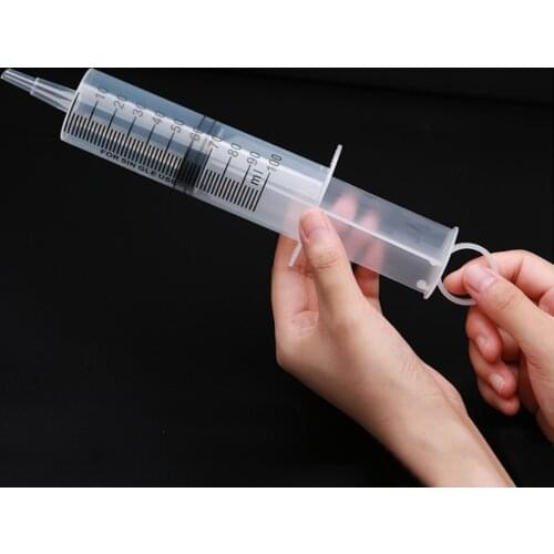 100ml Large Capacity Syringe Reusable Pump Liquid Oil Measuring Injection Syringe Nutrient Hydroponics Animal Food Feeding Tool