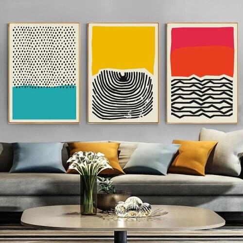 Modern Multicolored Abstract Geometric Wall Art Canvas Painting Minimalist Picture Nordic Posters And Prints Gallery Home Decor