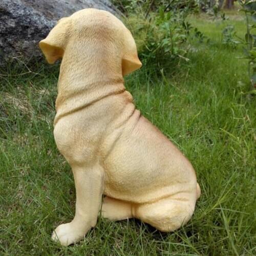 Labrador Dog Figurines Statues Mini Resin Craft Ornaments Bonsai Decor