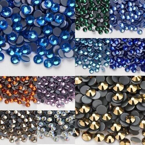 Ss6 Ss10 Ss16 Ss20 Ss30 AAAA Quality DMC HotFix Rhinestones Iron on Flatback Hot Fix Rhinestones for Sewing & Fabric Garment New