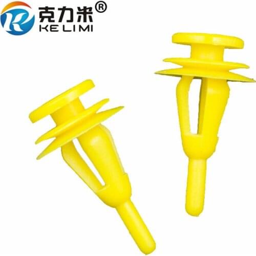 KELIMI Car Fastener Clips Rivet for toyota Automotive interior door panel yellow plastic retainers