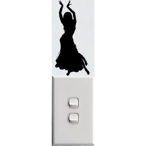 Belly Dancer Accessories Vinyl Home Decor Wall Decal Light Switch Sticker 6SS0159