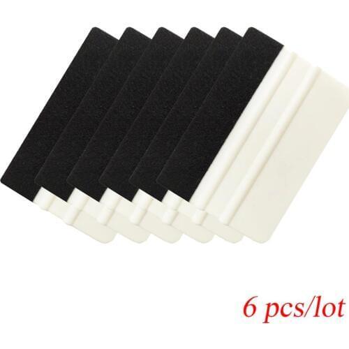 6pcs Vinyl Wrap Film Sticker Wrapping Tools Window Tint Foil Scraping Squeegee White Soft Scraper Advertising Bubble Remove 6A43
