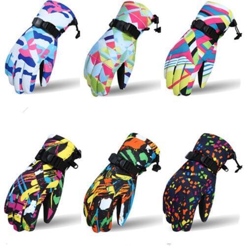 High quality Ski Gloves ladies warm and windproof waterproof Ski snowboard gloves snowmobile winter outdoor snow gloves