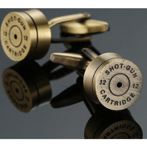 High quality mens shirt Cufflinks fashion suit classic jewelry bullet Cufflinks mens Wedding Shirt badge pin gift