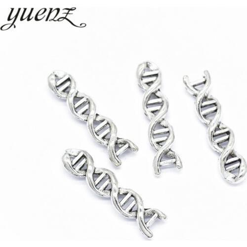 YuenZ 15pcs Antique silver color Metal Spiral Charms Retro DIY Fashion Handmade Pendant Charms for Jewerly Making 28*6mm J376