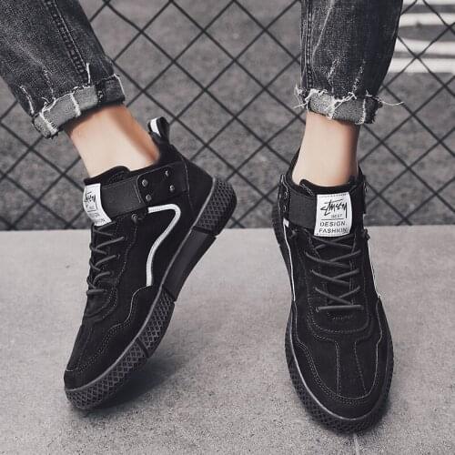 Lather para low boots black Mens men de hot 2020 shoes cuero male flat hombre leather skin mens fashion outdoor top comfortable