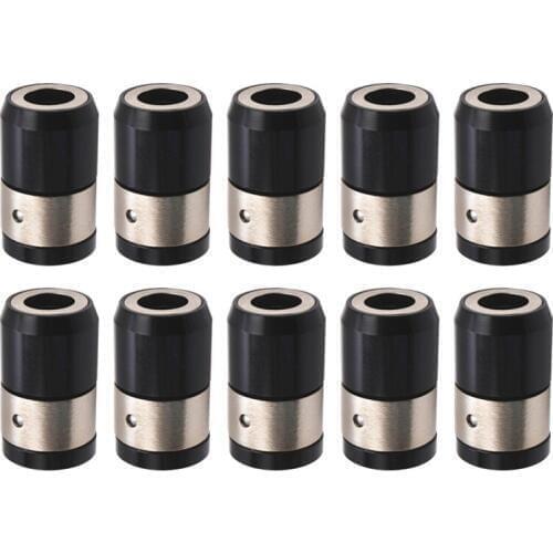 10pcs/lot Batch Head Magnetic Ring 1/4" 6.35mm Metal Strong Magnetizer Screw Electric Phillips Screwdriver Bits