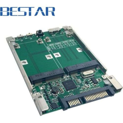2.5" Dual Mini pcie PCI-E pci express pci-express mSATA RAID SSD Adapter to SATA Raid 22pin & USB 3.0 Hardware RAID card