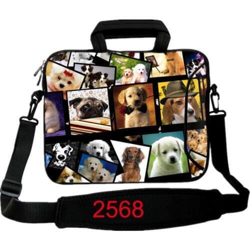2015 Hot Sale Cute Pug Laptop Shoulder Bag 10 12 13.3 14.4 15.6 17.3 Notebook Tablet Sleeve Carry Handle Computer Accessories