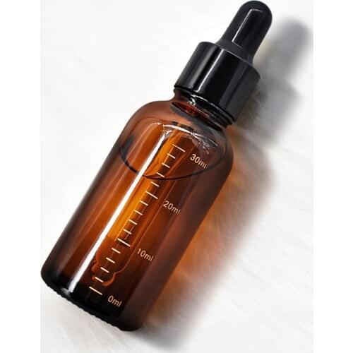 Dropper Bottles with Scale 5ml-100ml Reagent Eye Drop Amber Glass Aromatherapy Liquid Pipette Bottle Refillable Bottles Travel