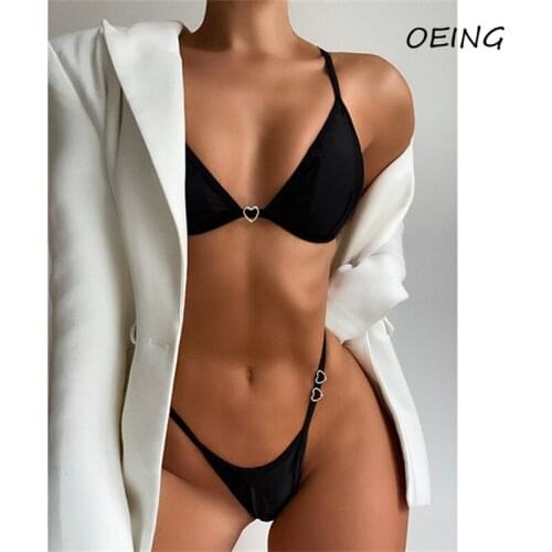 Black Bikini Women 2 Piece Set Womens 2021 Sexy Women Bikini Set Bathing Suit Women