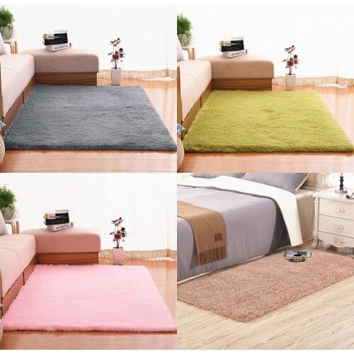 Long Hair Plush Shaggy Soft Carpet Area Rugs Slip Resistant Floor Mats for Parlor Living Room Carpets for Home Soft Bedroom Rugs
