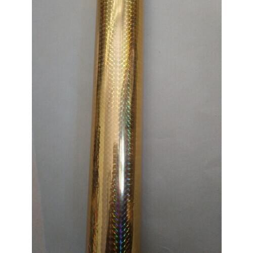 Hot stamping foil holographic foil A02 gold checker pattern hot press on paper or plastic heat stamping film transfer film