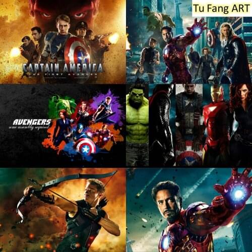 Canvas Painting Room Decor Marvel Movie Wall Art The Avengers Posters and Prints Pictures for Living Boys Home Decoration
