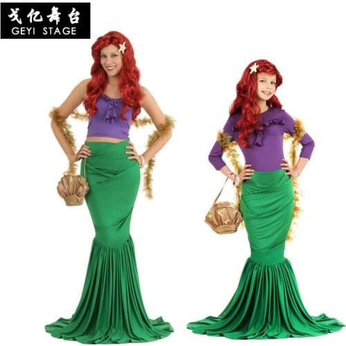 Halloween childrens day costume mermaid costume adult children cute sexy mermaid costume parent-child costume