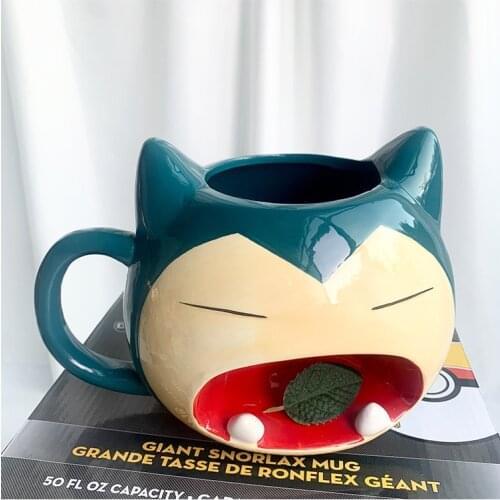 Creative mug Elf Baokemeng Pikachu Snorlax cartoon ceramic water cup large capacity mug turkish coffee cups coffee cup